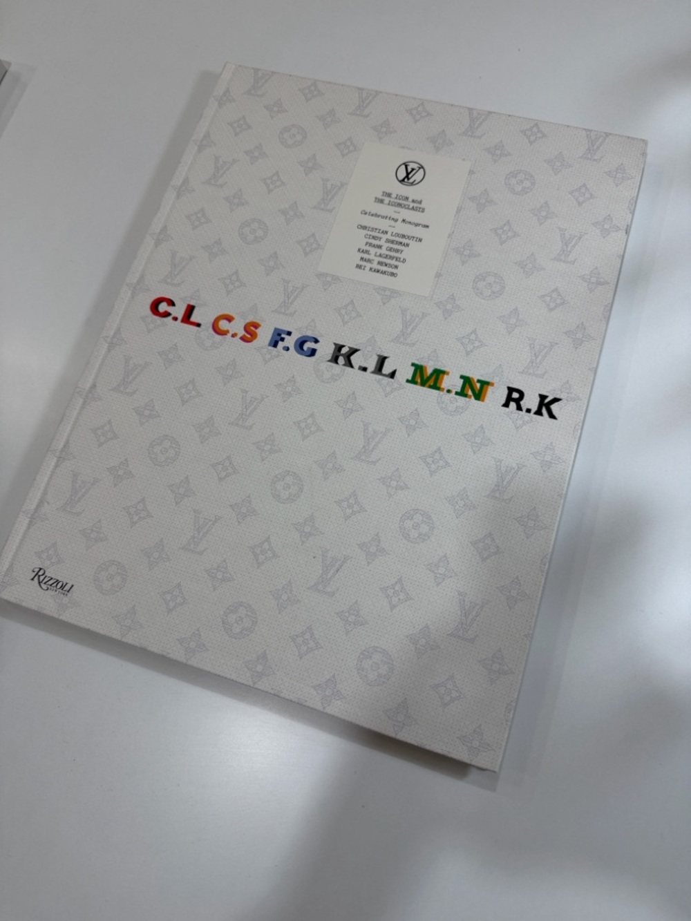 Louis Vuitton White Monogram Hardcover Book with Multicolor Lettering